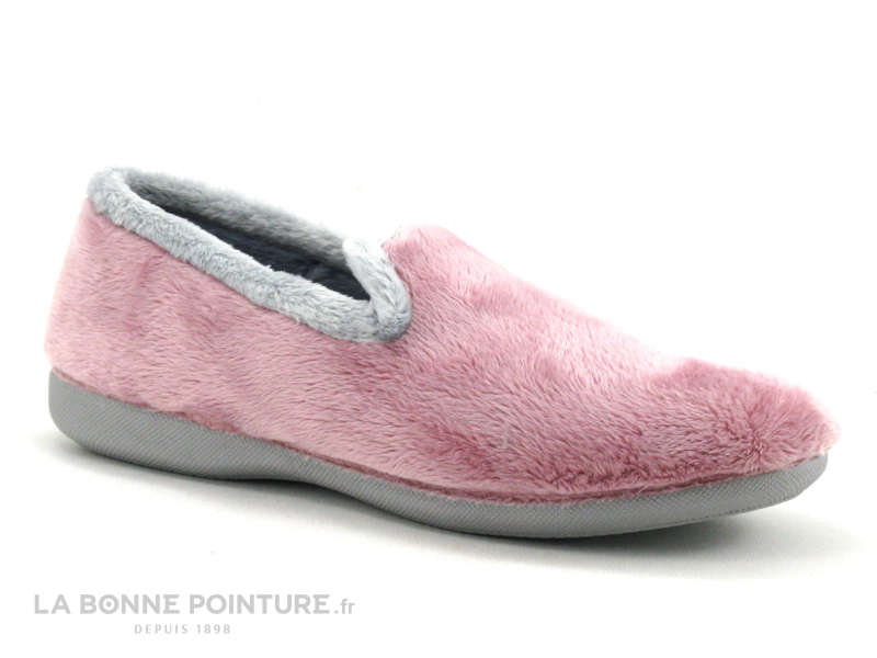 Ouf ! Ouf MALTO Rose Gris - Chausson Femme En Peluche 1 Ouf ! Ouf MALTO Rose Gris - Chausson Femme En Peluche
