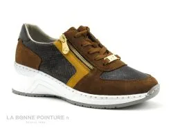 Rieker N4332-24 - Basket Compensee Marron Chocolat