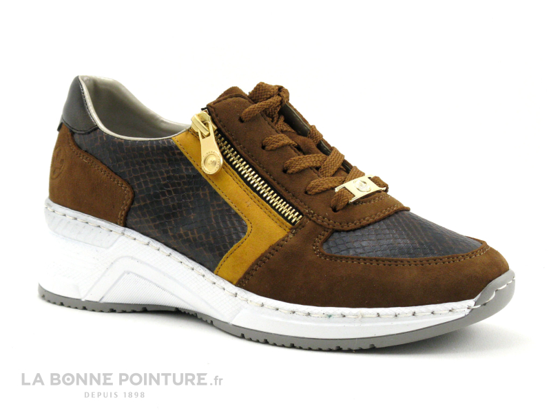 Rieker N4332-24 - Basket Compensee Marron Chocolat 1 Rieker N4332-24 - Basket Compensee Marron Chocolat