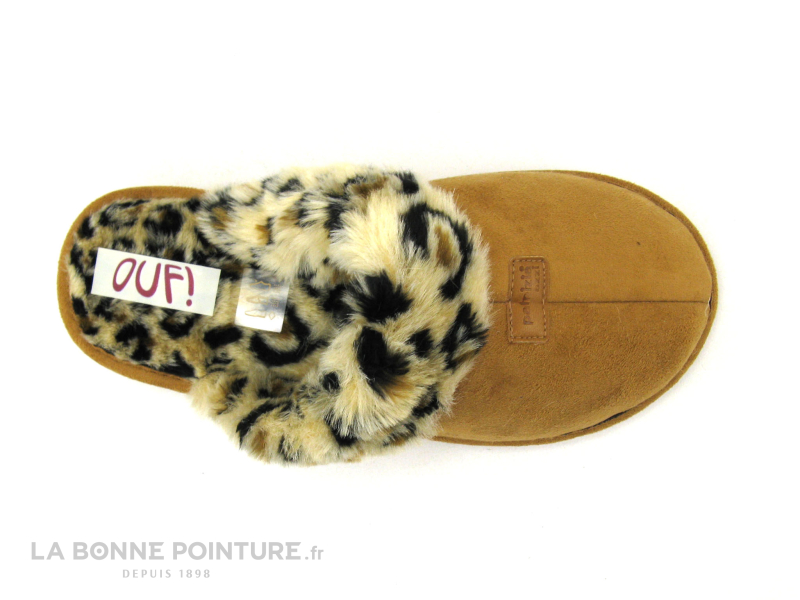 Ouf ! Ouf AZ81 Preside Camel - Fourrure Leopard - Pantoufle Mule Femme 3 Ouf ! Ouf AZ81 Preside Camel - Fourrure Leopard - Pantoufle Mule Femme – Image 3