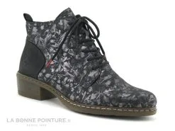 Rieker Antistress Y0830-91 Montantes Noires Motifs Métal