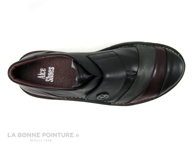 Alce Shoes 9544 Noir Bordeaux Marron - Velcro - Chaussure Basse 6 Alce Shoes 9544 Noir Bordeaux Marron - Velcro - Chaussure Basse – Image 6
