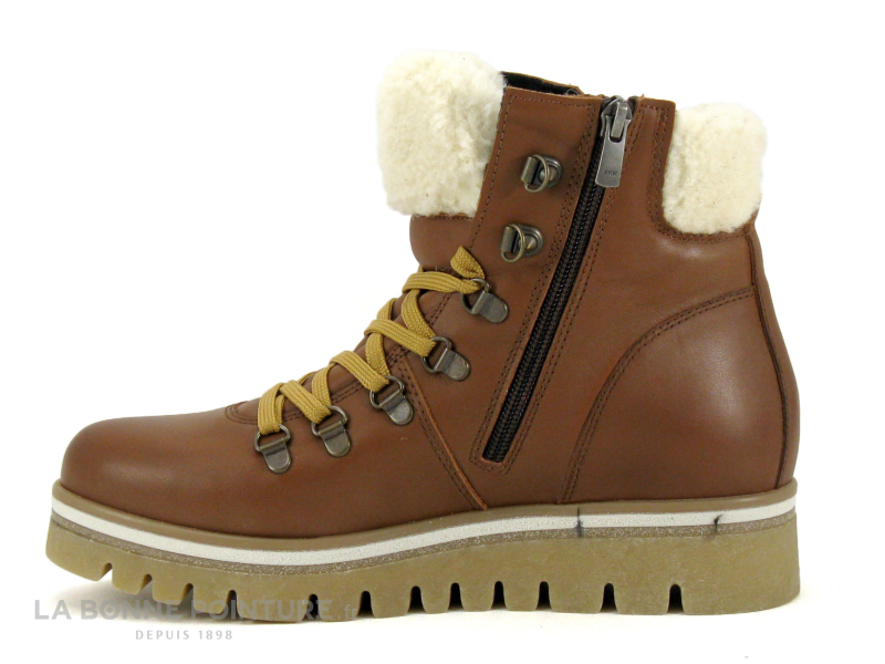 Hooper VERSUS Cognac - Bottine Marron - Col Fourrure 3 Hooper VERSUS Cognac - Bottine Marron - Col Fourrure – Image 3