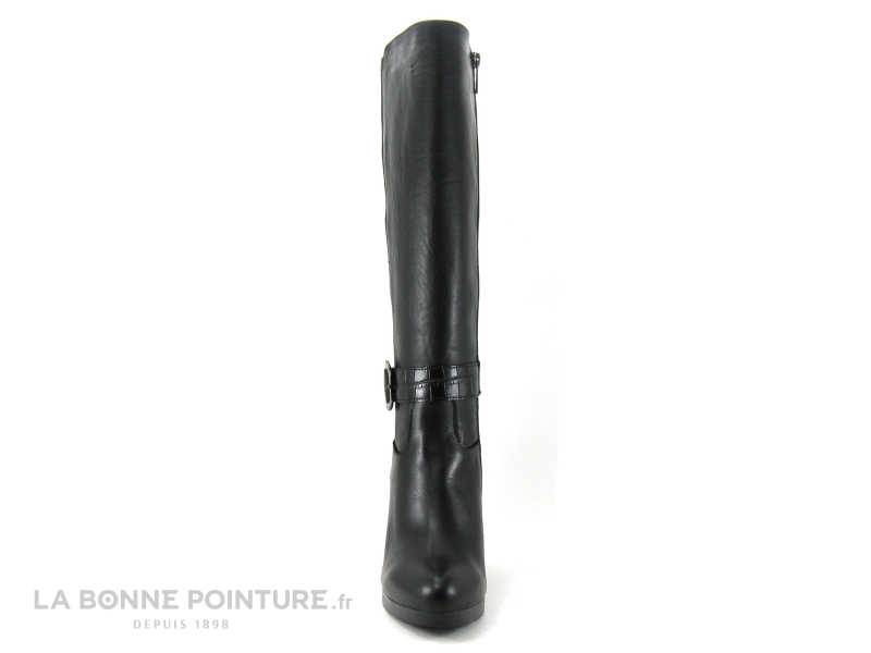 Patricia Miller 5179 - Botte Cuir Noir - Croco - Strech - Talon Haut 2 Patricia Miller 5179 - Botte Cuir Noir - Croco - Strech - Talon Haut – Image 2
