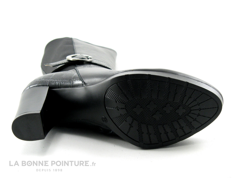 Patricia Miller 5179 - Botte Cuir Noir - Croco - Strech - Talon Haut 6 Patricia Miller 5179 - Botte Cuir Noir - Croco - Strech - Talon Haut – Image 6