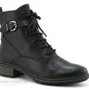 Tamaris 1-25856-29 Black - Bottine A Lacet Femme Cuir Noir