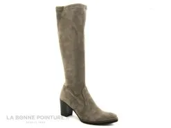 Dorking D7890 THAIS - Stretch Taupe - Botte Femme Talon Haut