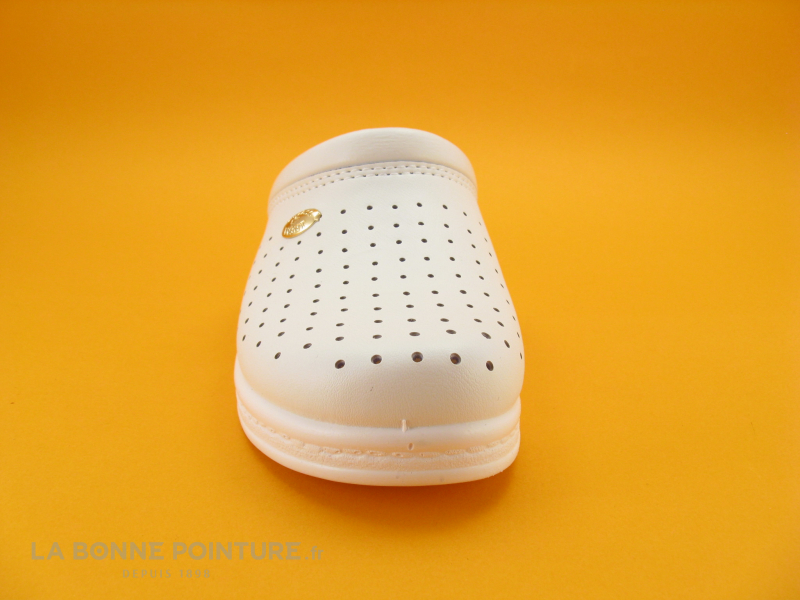 SANITAL LIGHT Sabot Perforé Cuir Blanc 1350 2 SANITAL LIGHT Sabot Perforé Cuir Blanc 1350 – Image 2