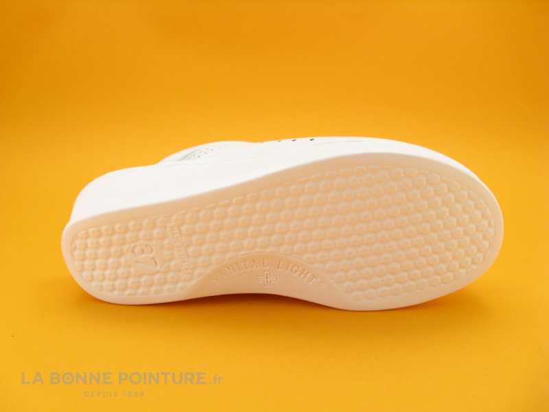 SANITAL LIGHT Sabot Perforé Cuir Blanc 1350 7 SANITAL LIGHT Sabot Perforé Cuir Blanc 1350 – Image 7