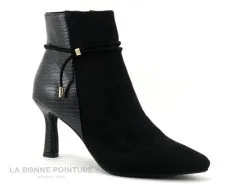 The Divine Factory QL4522 Noir - Bottine Pointue Talon Haut