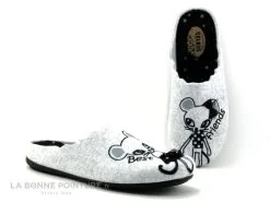 Selkis 21241 Gris - Souris Best Friends - Pantoufle Femme