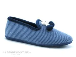Ouf ! Ouf CIVET Jean - Chausson Femme Velours Cotele Bleu - Pompons 9 Ouf ! Ouf CIVET Jean - Chausson Femme Velours Cotele Bleu - Pompons -Magasin De Chaussures cd24607c73b9e66c561f35ea11d5d5ef img 3728.jpg 176116
