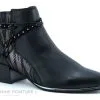 Fugitive BANKS LPIQB46 - Boots Femme Noir Verni Et Argent