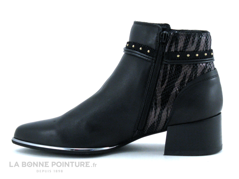 Fugitive BANKS LPIQB46 - Boots Femme Noir Verni Et Argent 3 Fugitive BANKS LPIQB46 - Boots Femme Noir Verni Et Argent – Image 3
