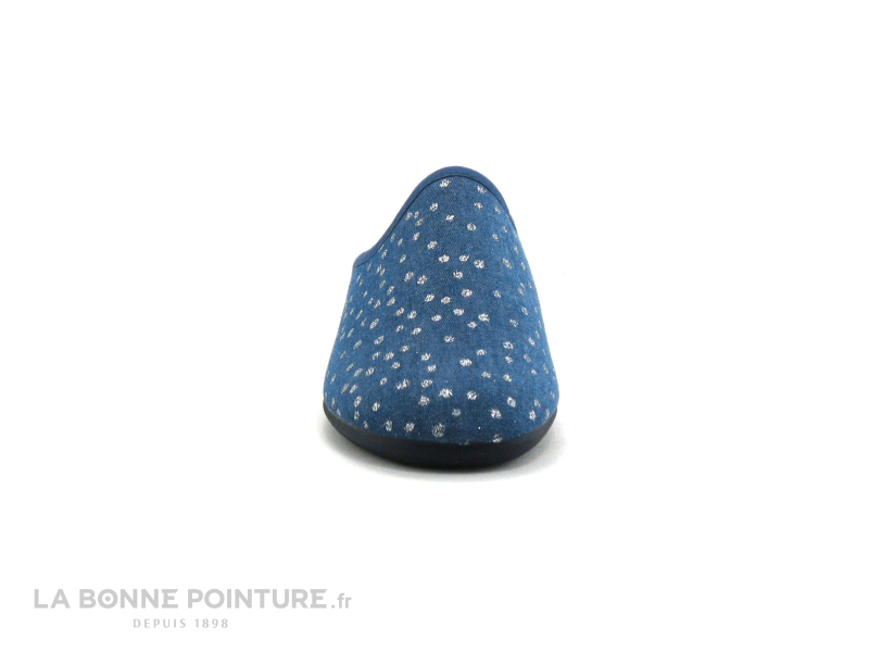 Semelflex COLETTE - Bleu Jeans - Pois Argent - Pantoufle Mule Femme 2 Semelflex COLETTE - Bleu Jeans - Pois Argent - Pantoufle Mule Femme – Image 2