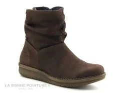 Jungla 7559 Cafe - Boots Femme Cuir Marron