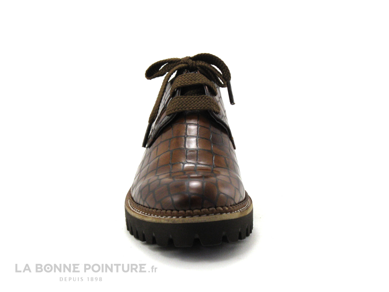 Folie's Folies COPOS Cuero - Marron Croco - Chaussure Derbi Femme 2 Folie's Folies COPOS Cuero - Marron Croco - Chaussure Derbi Femme – Image 2