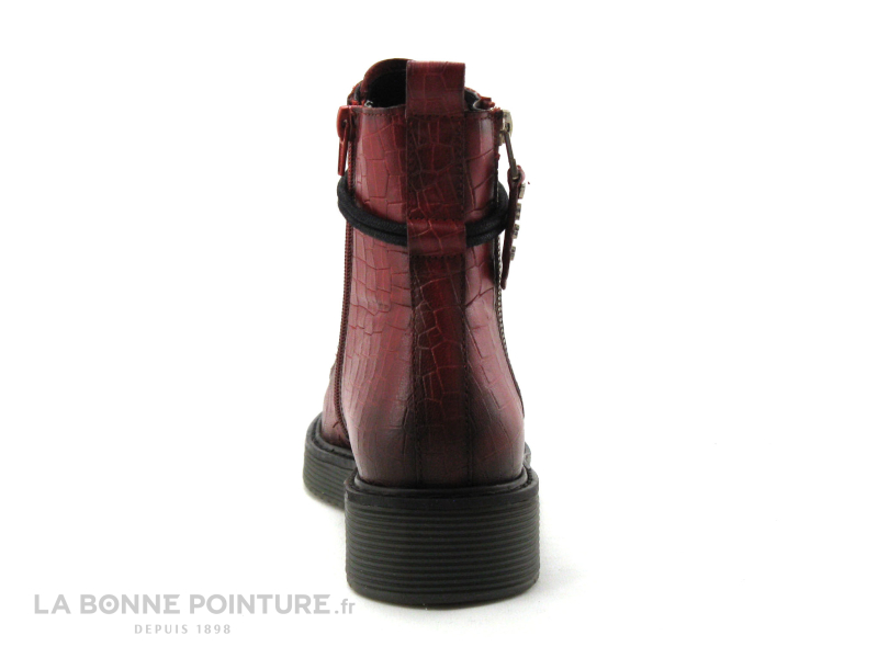Bugatti 431-5493F-3100 - Bottine Cuir Rouge Croco 4 Bugatti 431-5493F-3100 - Bottine Cuir Rouge Croco – Image 4