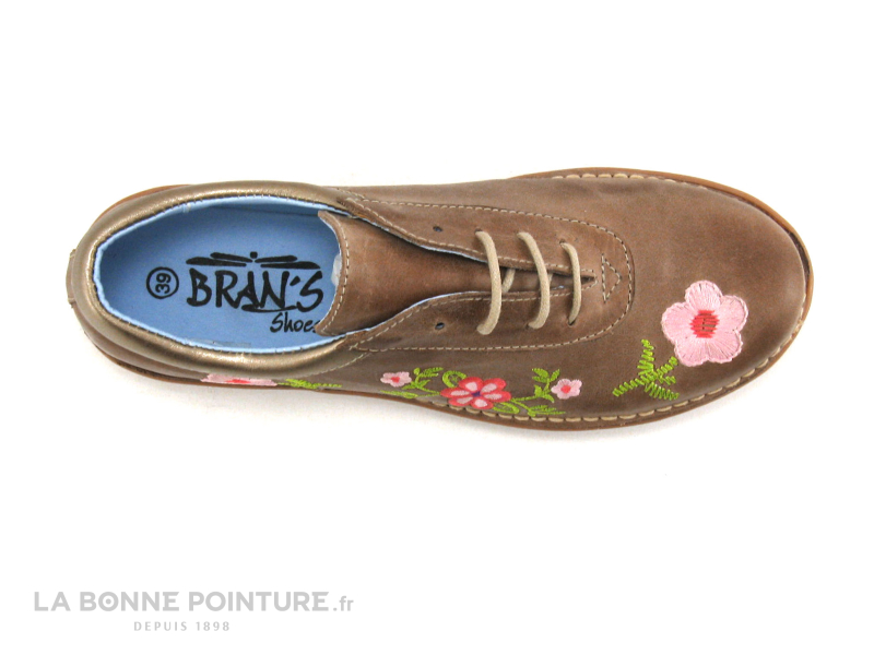 Bran's Brans 1086 - Marron - Broderies - Chaussure Basse 6 Bran's Brans 1086 - Marron - Broderies - Chaussure Basse – Image 6