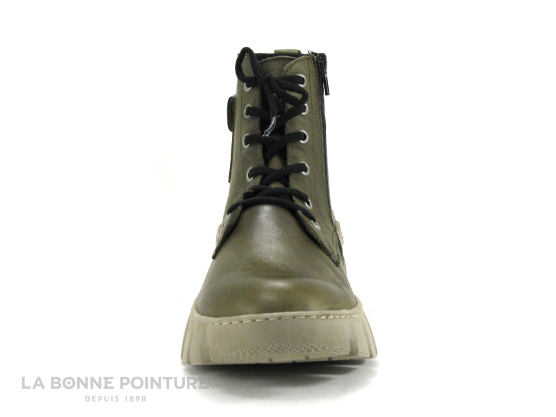 Karyoka IAN Kaki - Pochette Multicolore - Boots Plateforme Femme Kaki 2 Karyoka IAN Kaki - Pochette Multicolore - Boots Plateforme Femme Kaki – Image 2