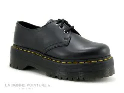 Dr. Martens Dr Martens 1461 QUAD Black Polished Smooth - 25567001 - Derbi Plateforme