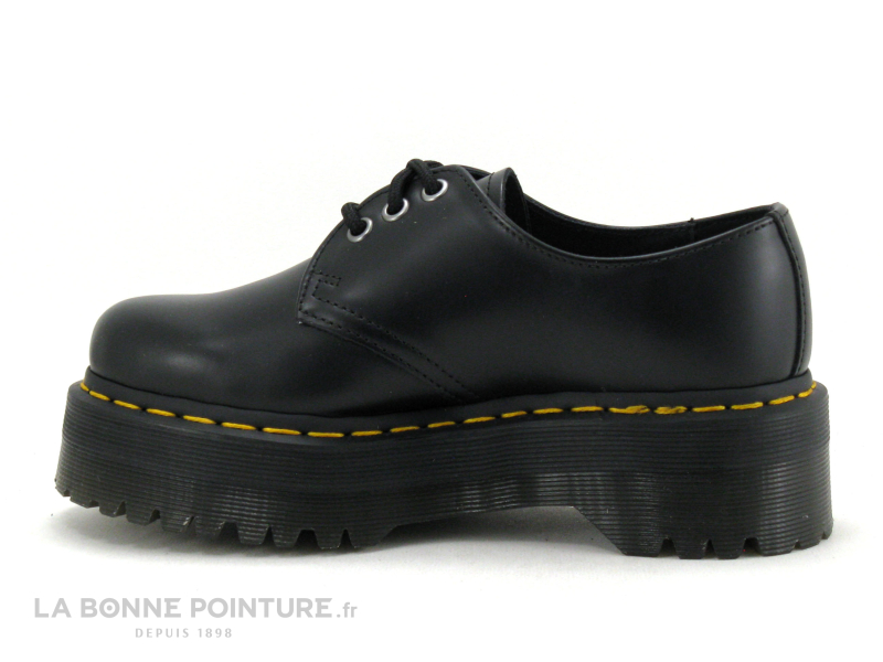 Dr. Martens Dr Martens 1461 QUAD Black Polished Smooth - 25567001 - Derbi Plateforme 3 Dr. Martens Dr Martens 1461 QUAD Black Polished Smooth - 25567001 - Derbi Plateforme – Image 3