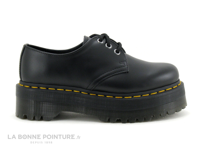 Dr. Martens Dr Martens 1461 QUAD Black Polished Smooth - 25567001 - Derbi Plateforme 5 Dr. Martens Dr Martens 1461 QUAD Black Polished Smooth - 25567001 - Derbi Plateforme – Image 5