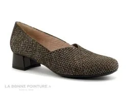 D'Chicas DChicas 4334 Elastico Lame Espresso - Escarpin Brillant