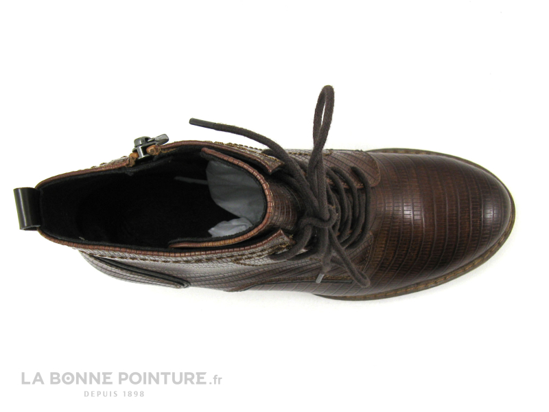 Marco Tozzi 2-25219-27 Cognac Struct - Bottine Marron Talon Large 6 Marco Tozzi 2-25219-27 Cognac Struct - Bottine Marron Talon Large – Image 6