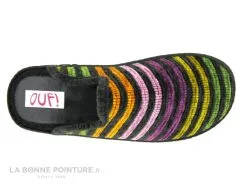 Ouf ! Ouf GRAVURE Gris - Rayures Multicolores - Pantoufle Mule Femme -Magasin De Chaussures cd24607c73b9e66c561f35ea11d5d5ef img 4673.jpg 177291