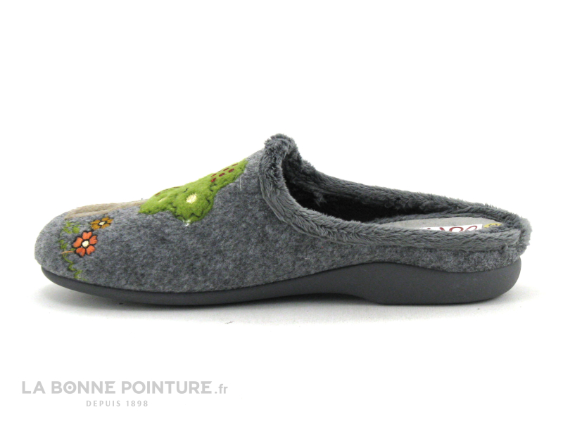 Ouf ! Ouf AGOSTINE 30547 Anthracite - Arbre - Pantoufle Mule Femme 2 Ouf ! Ouf AGOSTINE 30547 Anthracite - Arbre - Pantoufle Mule Femme – Image 2
