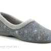 Ouf ! Ouf BLACY Gris - Flocons Brodes - Chausson Souple Femme