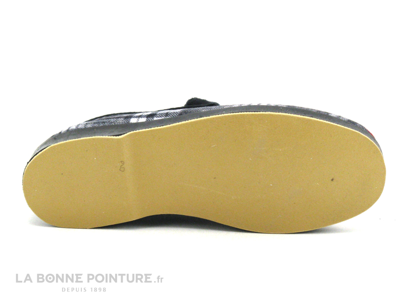 Ouf ! Ouf SANGUINE Noir - Ecossais - Chat Gilet Rouge - Charentaise Femme 4 Ouf ! Ouf SANGUINE Noir - Ecossais - Chat Gilet Rouge - Charentaise Femme – Image 4