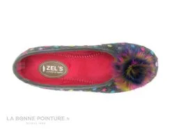ZEL'S Zels 2378 Gris - Pois Et Pompon Multicolores - Pantoufle Ballerine -Magasin De Chaussures cd24607c73b9e66c561f35ea11d5d5ef img 5029.jpg 177939