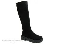 The Divine Factory HX4713 Noir - Botte Stretch Noir - Semelle Epaisse