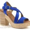 Valeria's Valerias 5210 - Nu-pieds Bleu - Talon Haut Et Large