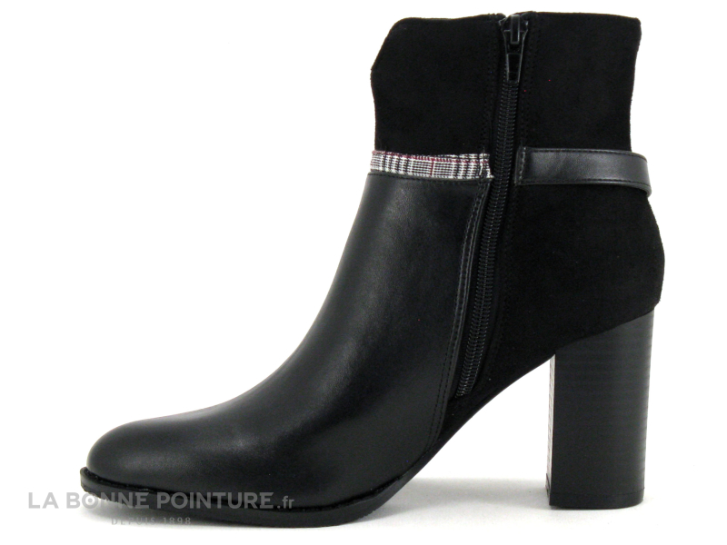 The Divine Factory QL4728 Noir - Prince De Galles - Bottine Talon Haut 2 The Divine Factory QL4728 Noir - Prince De Galles - Bottine Talon Haut – Image 2