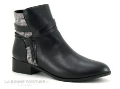 The Divine Factory QL4732 Noir - Prince De Galles - Boots Avec Zip