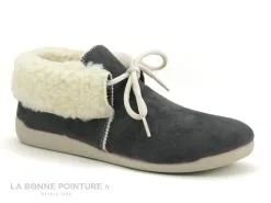 CM Confort Altymar 054 - 55375000 - Gris - Chausson Femme Fourre Avec Lacet