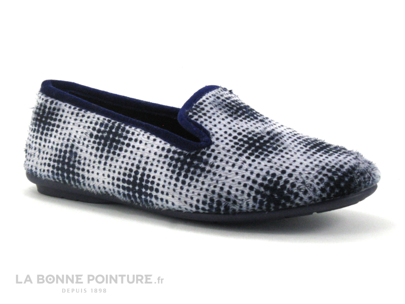 RYB 700 POINT - Bleu Marine - Gris - Chausson Femme 1 RYB 700 POINT - Bleu Marine - Gris - Chausson Femme