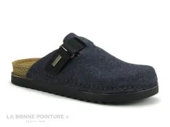 Ouf ! Ouf MORAVIE Marine - Pantoufle Sabot Femme En Feutre Recycle