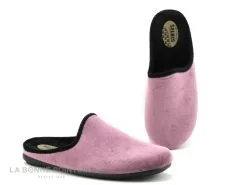 Selkis 22325 Mauve - Pantoufle Mule Femme En Velours