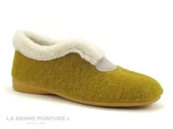 ZEL'S Zels 2276 Ocre - Chausson Semi-montant Femme - Interieur Laine