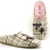 ZEL'S Zels 41162 Beige Carreaux - Chiens - Pantoufle Mule Femme