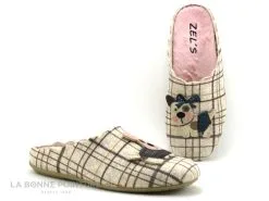 ZEL'S Zels 41162 Beige Carreaux - Chiens - Pantoufle Mule Femme 8 ZEL'S Zels 41162 Beige Carreaux - Chiens - Pantoufle Mule Femme -Magasin De Chaussures cd24607c73b9e66c561f35ea11d5d5ef img 5291.jpg 178009