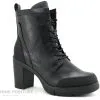 Marco Tozzi 2-25249-29 Black Comb - Boots Noires - Talon Haut Epais