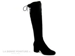 The Divine Factory QL4554 Stretch Noir - Botte Cuissarde Talon Carre