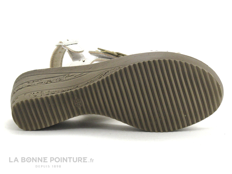 Moran's Morans MECHE 26132 Ecru - Sandale Compensee Bride Ajouree 4 Moran's Morans MECHE 26132 Ecru - Sandale Compensee Bride Ajouree – Image 4