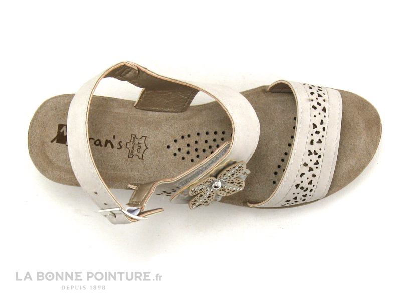 Moran's Morans MECHE 26132 Ecru - Sandale Compensee Bride Ajouree 3 Moran's Morans MECHE 26132 Ecru - Sandale Compensee Bride Ajouree – Image 3