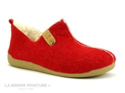 CM Confort Mono Tweed Rouge - 20117 - Chausson Femme Interieur Laine